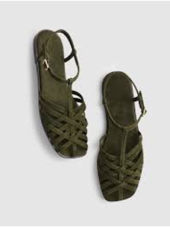 Madewell Shoes - Madewell Milano Fisherman Olive Green Strappy Sandals